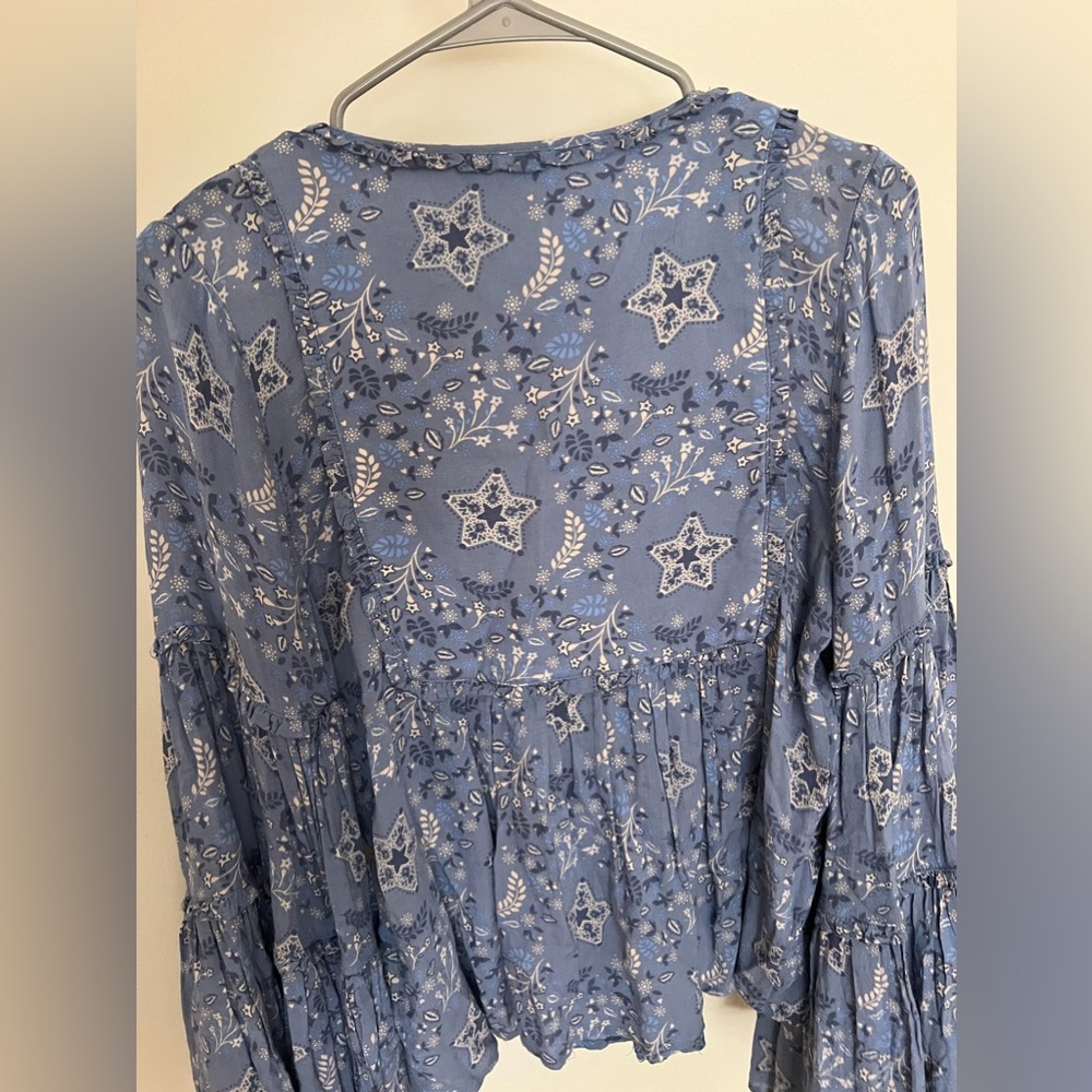 Spell Celestial Blouse Blue Size S - image 7